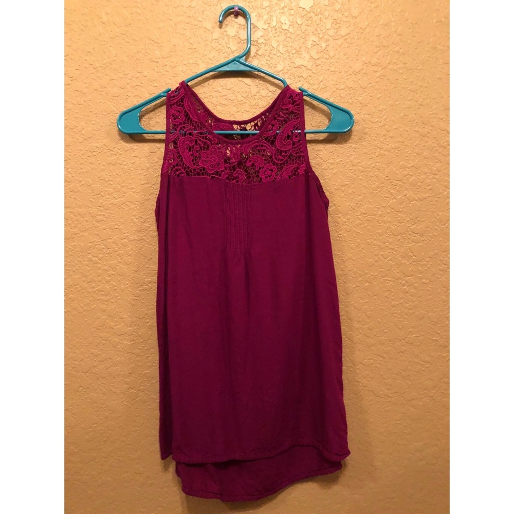Fuchsia Laced Top